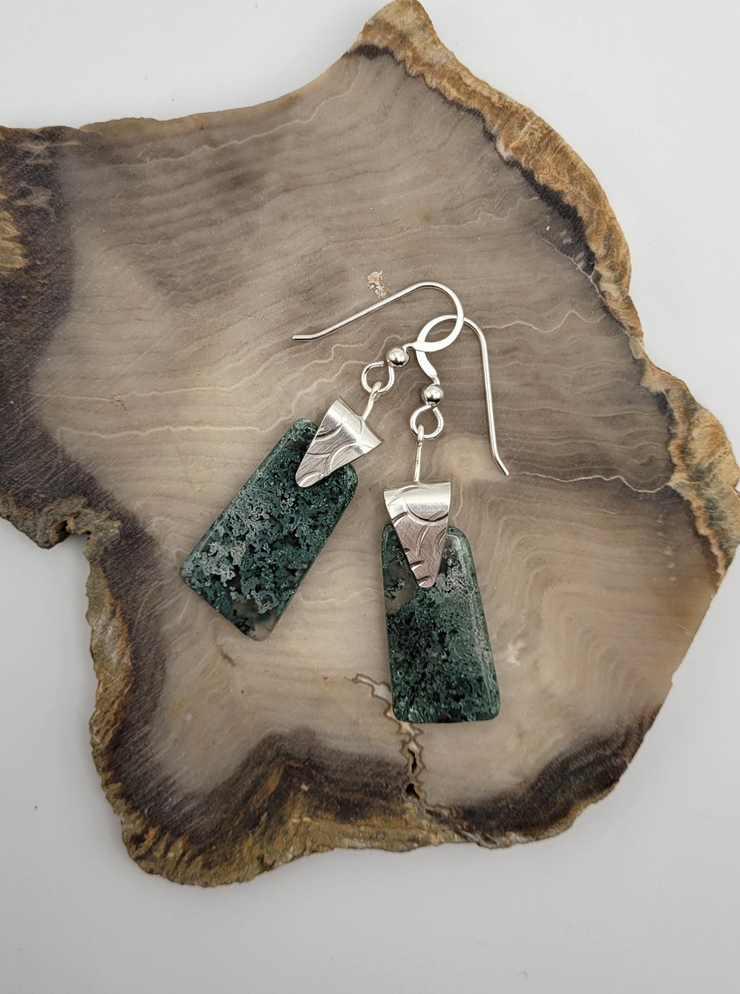 Moss Agate Earrings