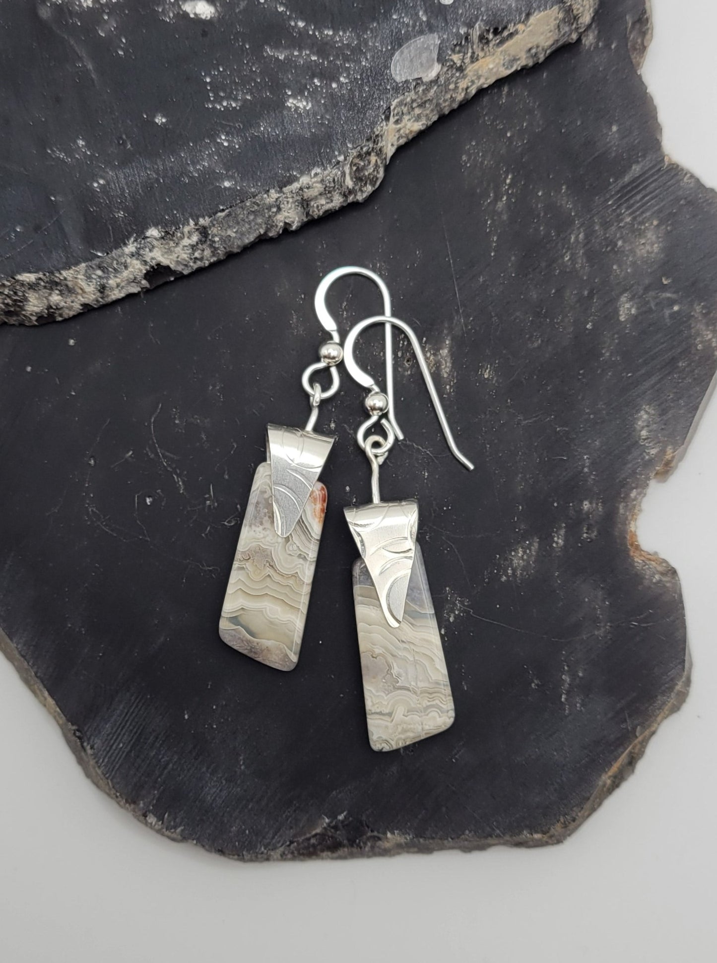 Crazy Lace Agate Earrings