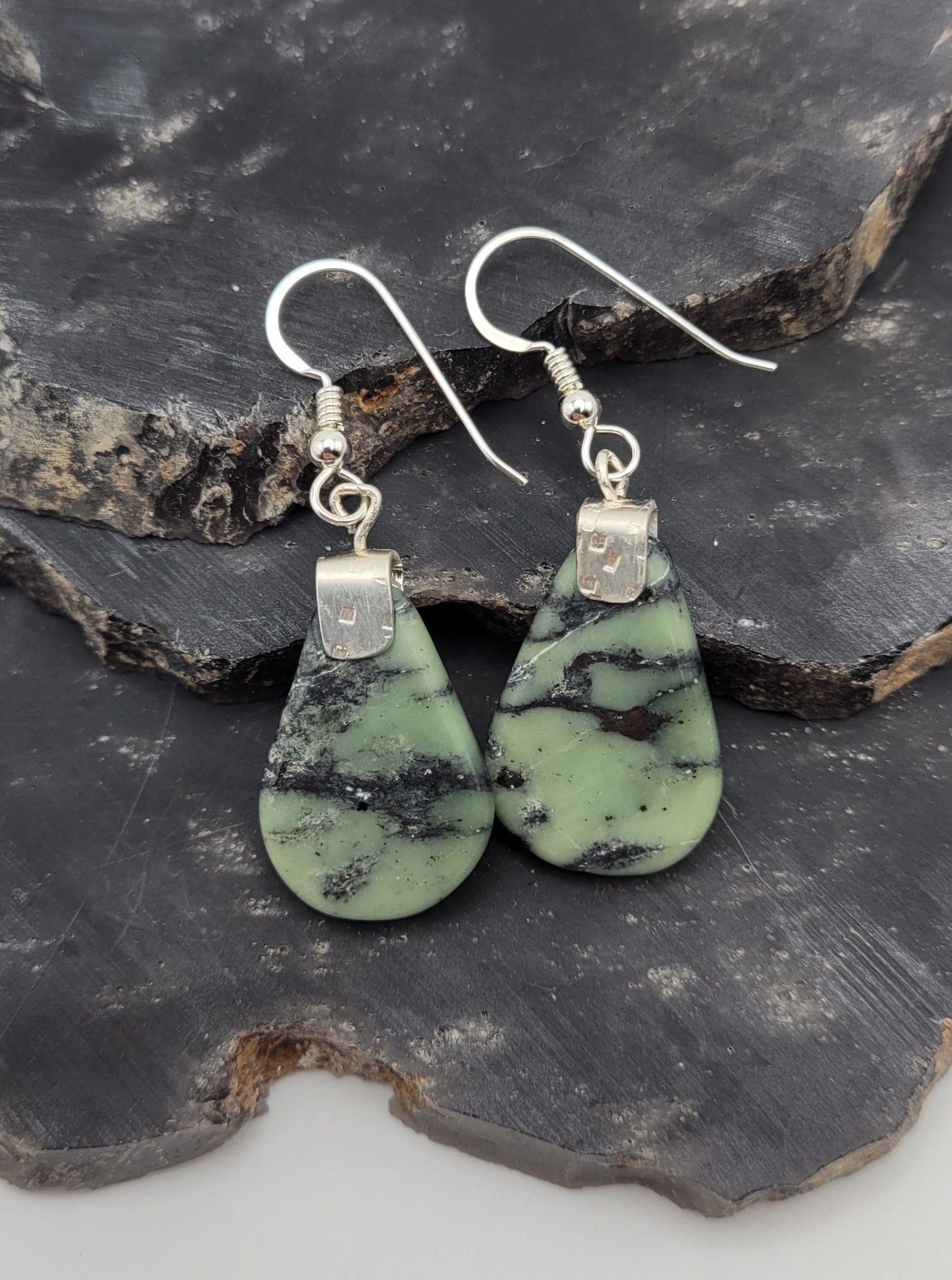 Green & Black Earrings