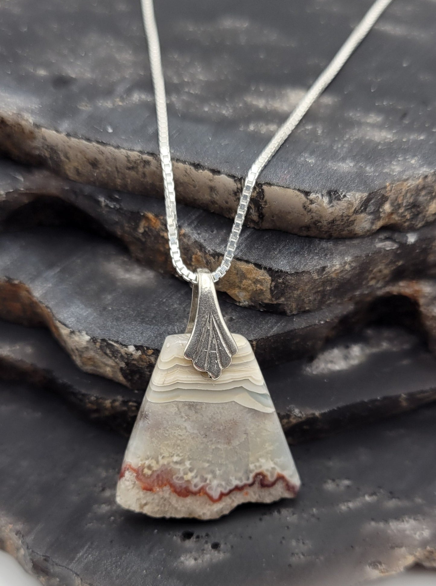 Crazy Lace Agate Pendant