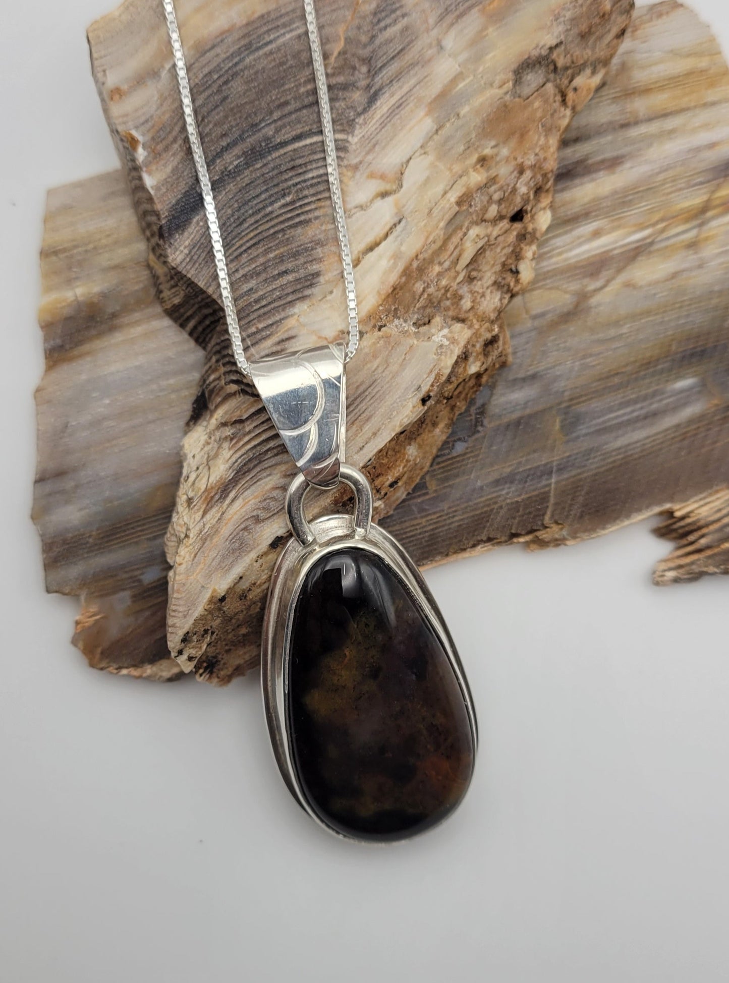 Black Chalcedony Pendant