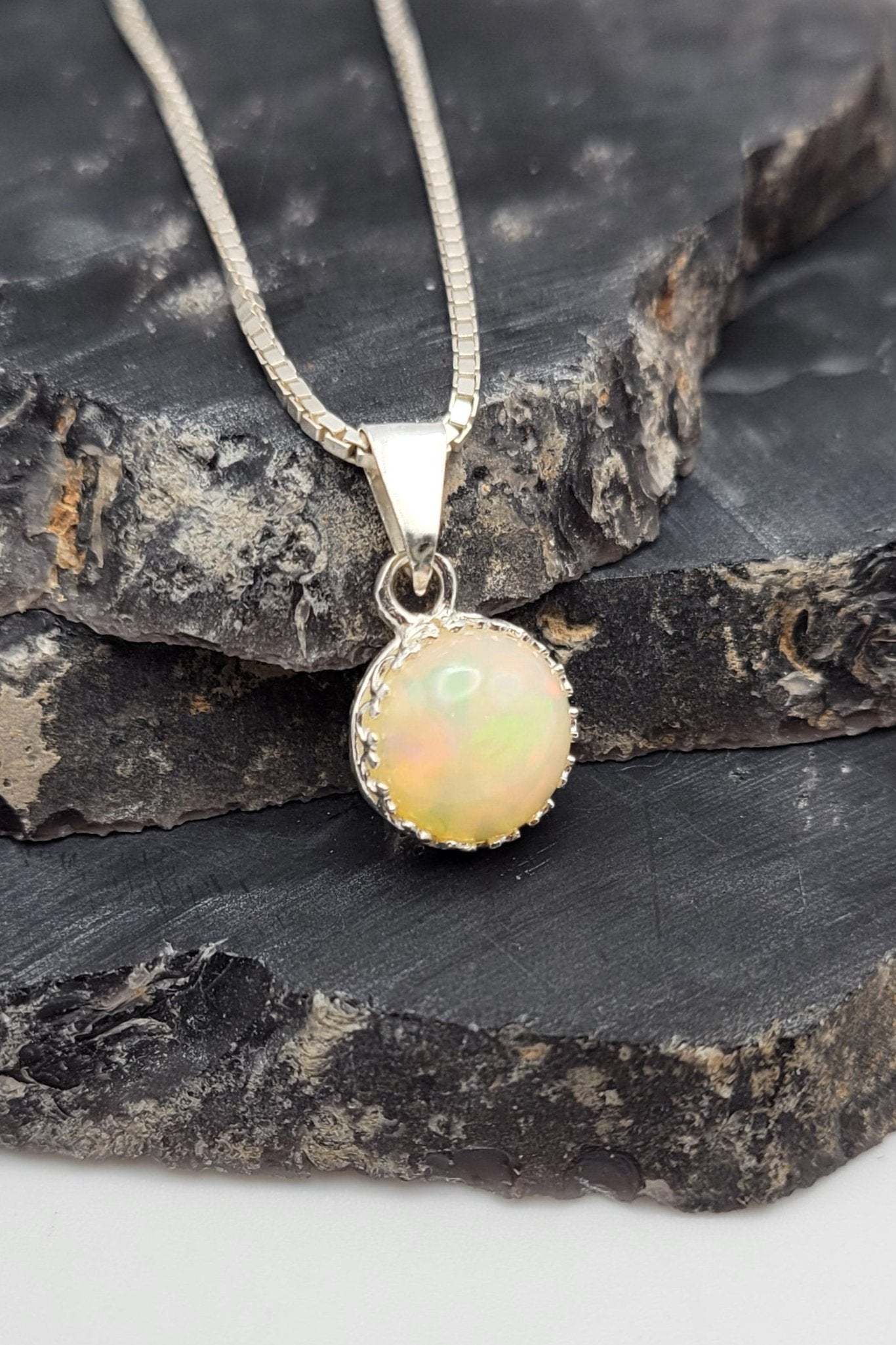 Round Opal Pendant