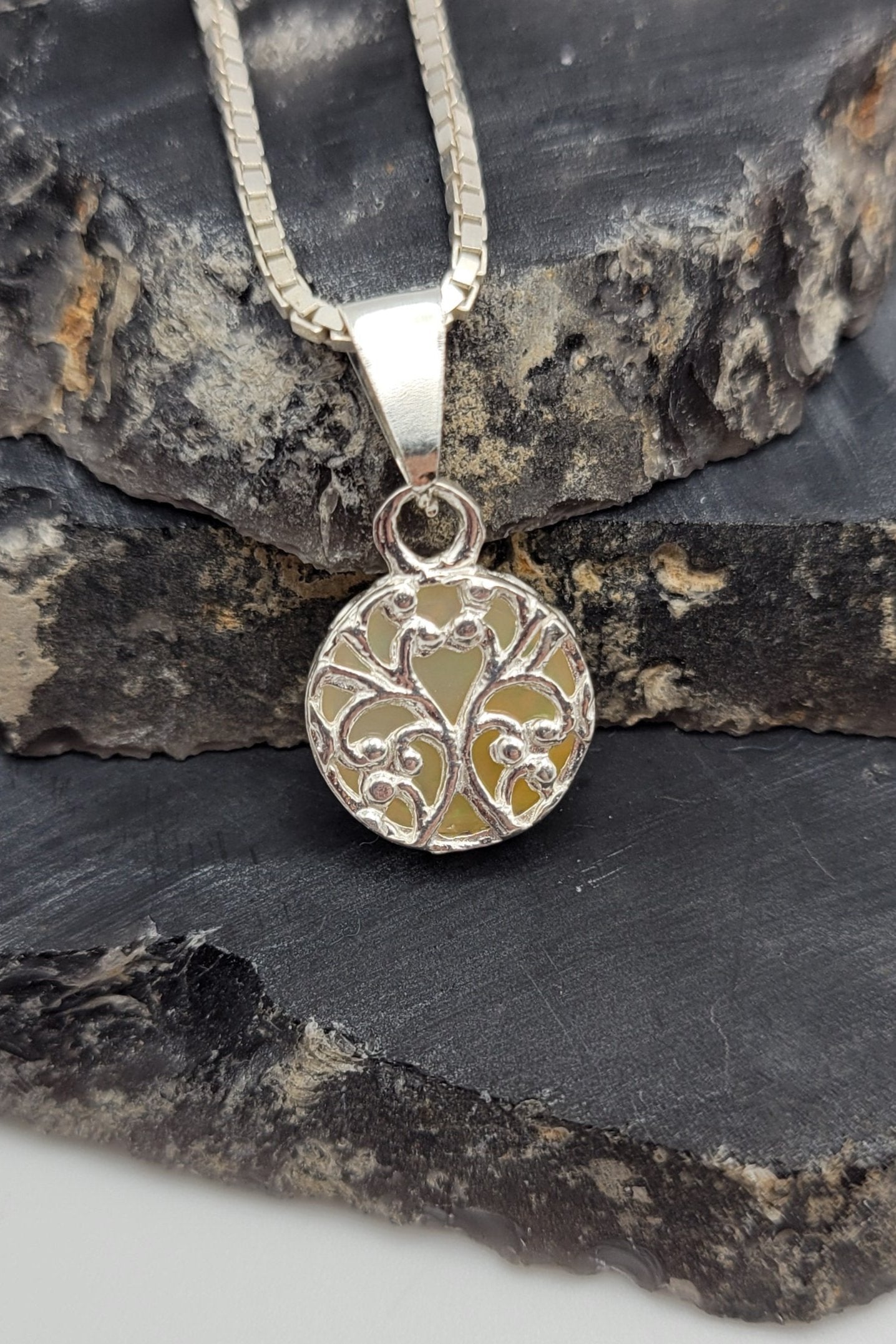 Round Opal Pendant