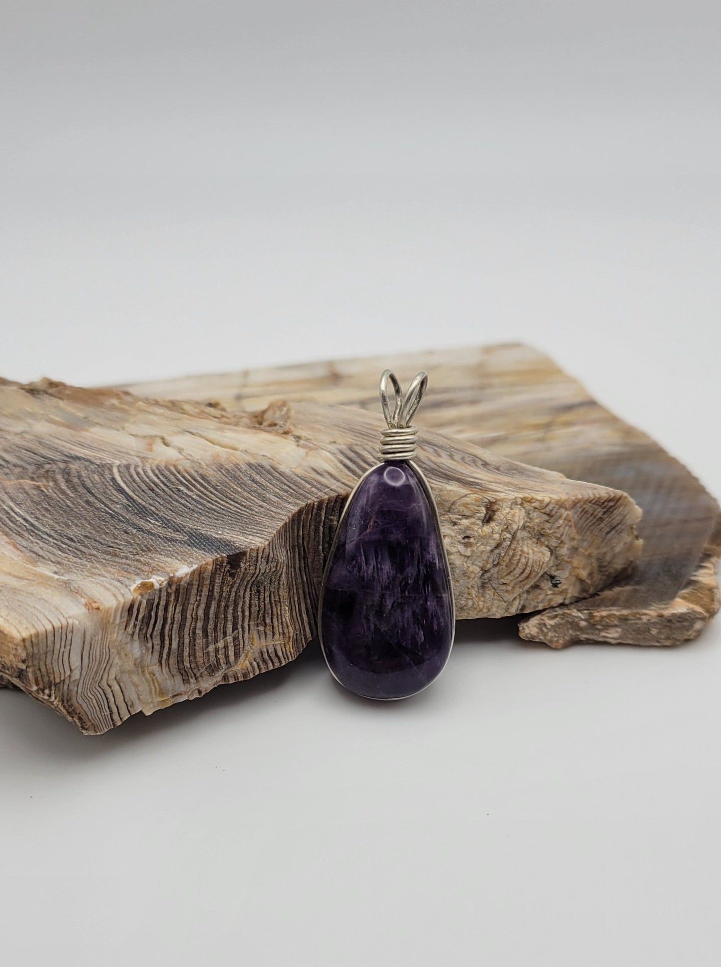 Wrapped Amethyst Pendant