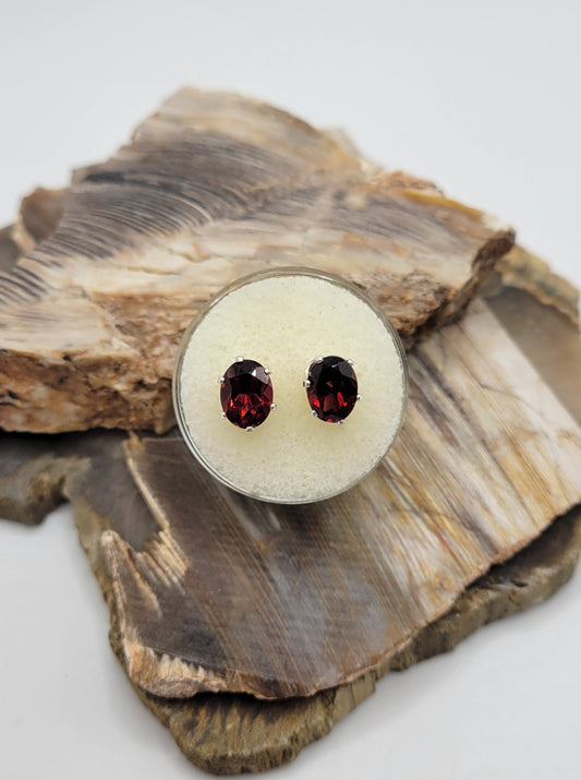 Red Garnet Earrings