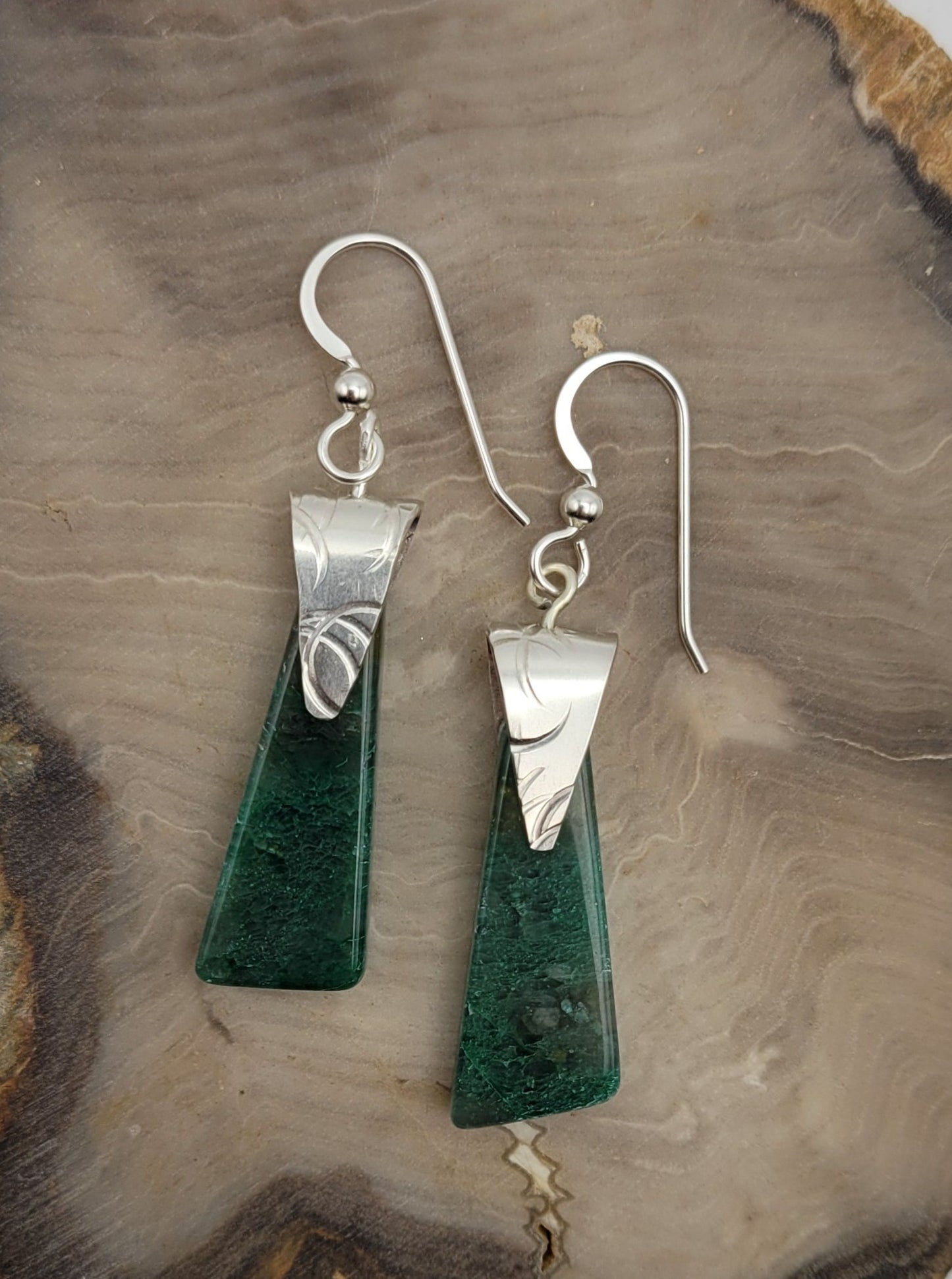 Moss Agate Earring