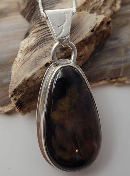 Black Chalcedony Pendant