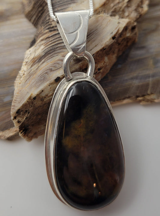Black Chalcedony Pendant